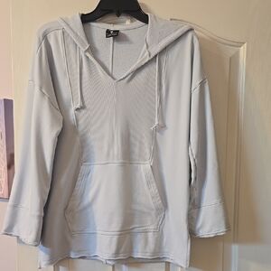 Light Blue NIKE Dri-Fit Luxe Yoga V-neck Sweatshirt - SZ M